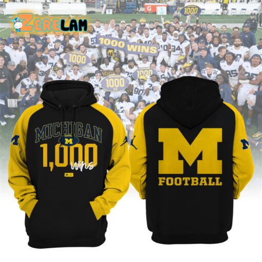 1000 Wins Michigan Football Hoodie