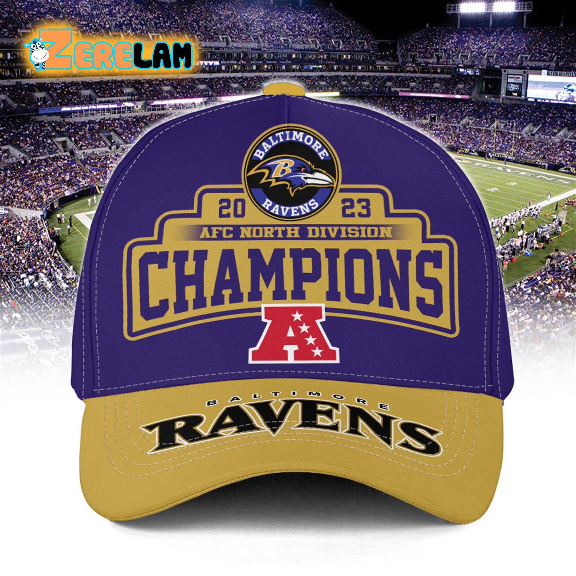 2023 AFC North Division Champions Ravens Hat - Zerelam