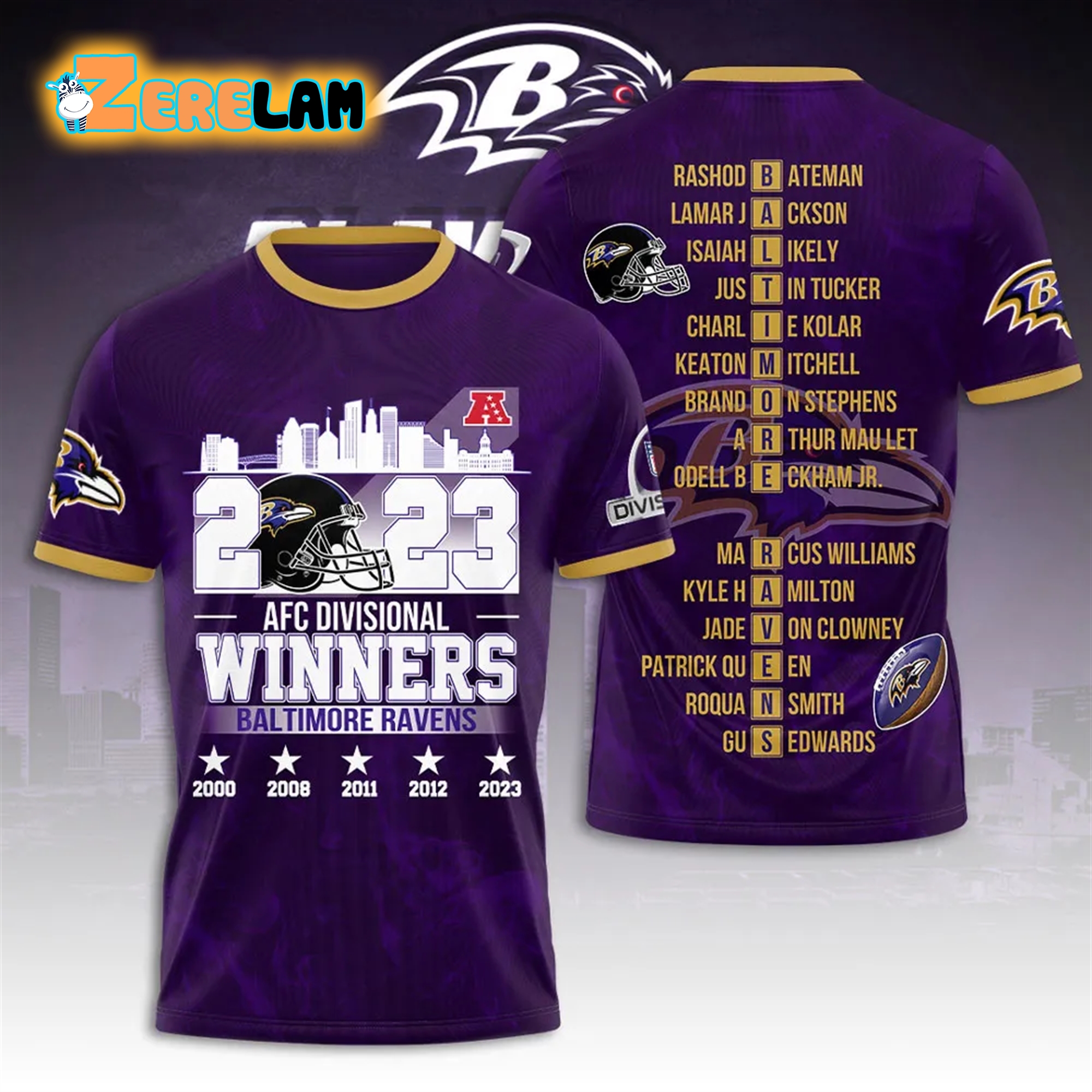 2023 Divisional Winners Ravens Shirt - Zerelam