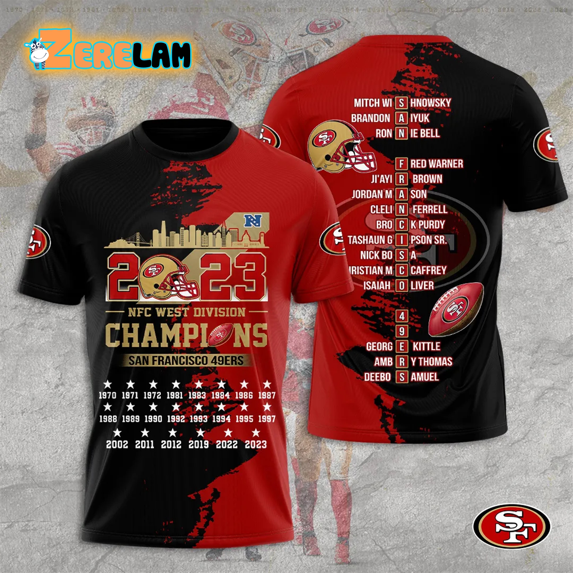 2023 NFC West Division Champions 49ers Shirt - Zerelam