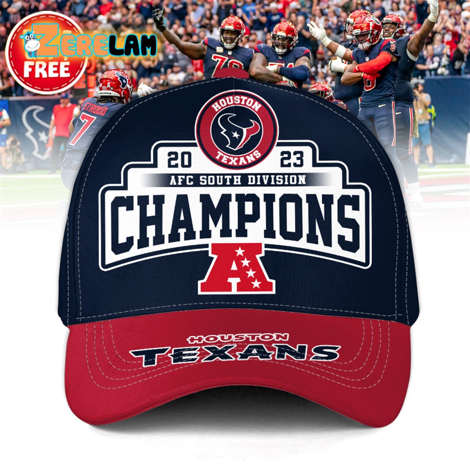 2023 Texans AFC South Division Champions Hat - Zerelam