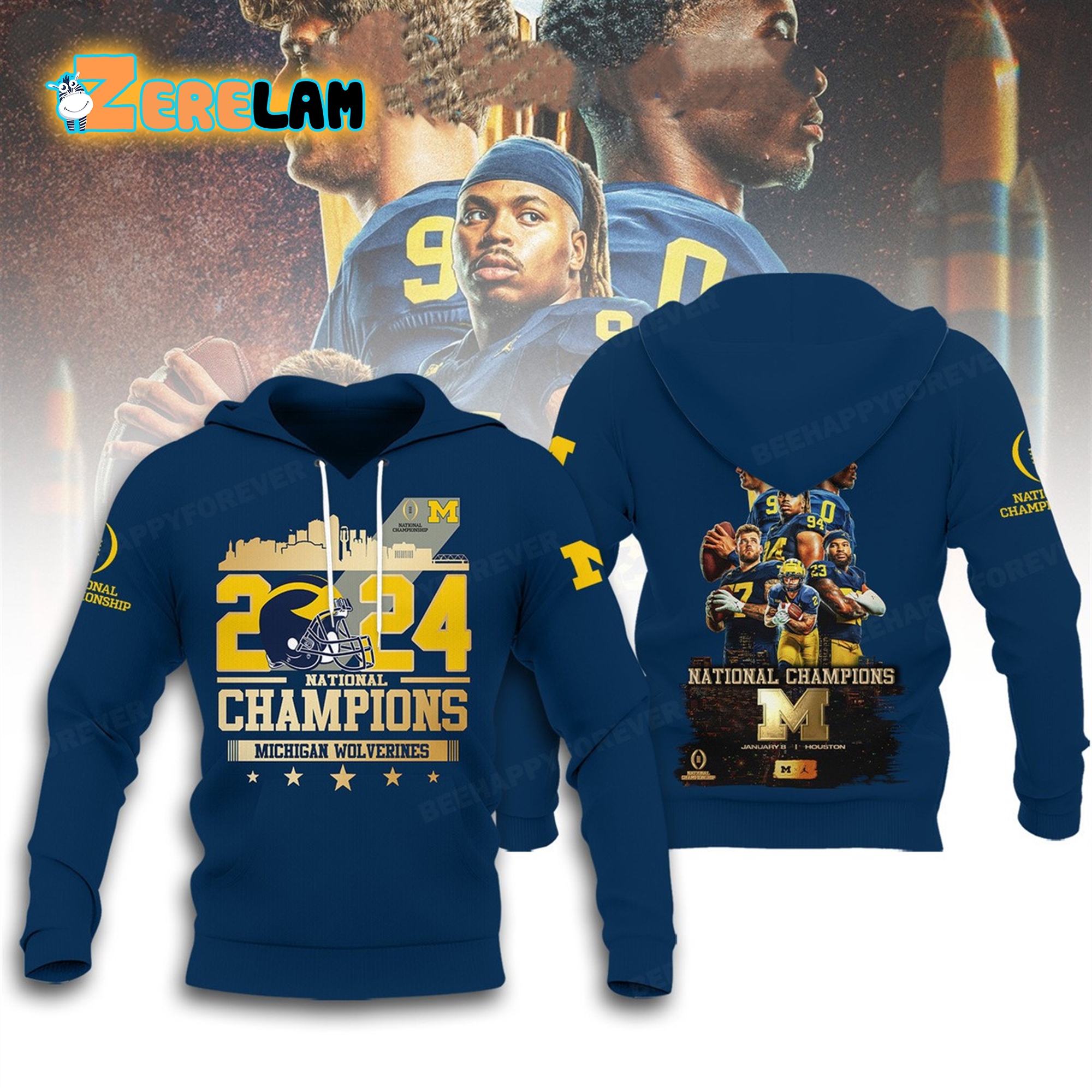 2024 National Champions Michigan Hoodie - Zerelam