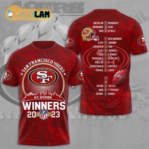 49ers NFC Divisional Winners 2023 Shirt - Zerelam