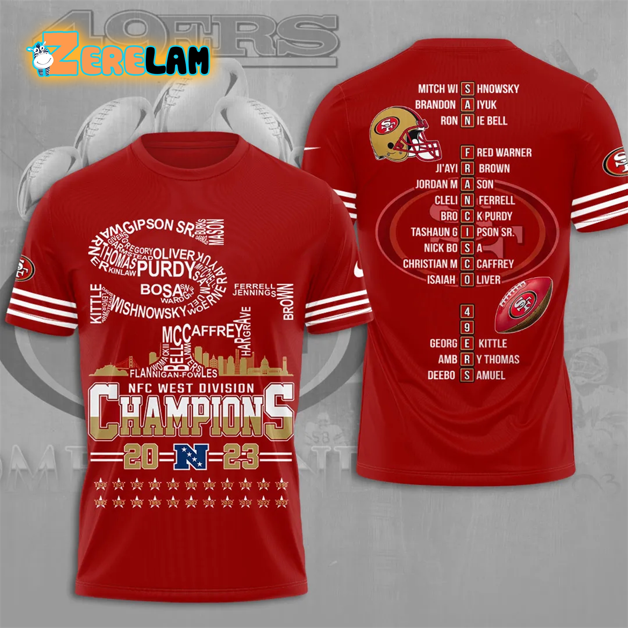 49ers NFC West Division Championship 2023 Shirt - Zerelam