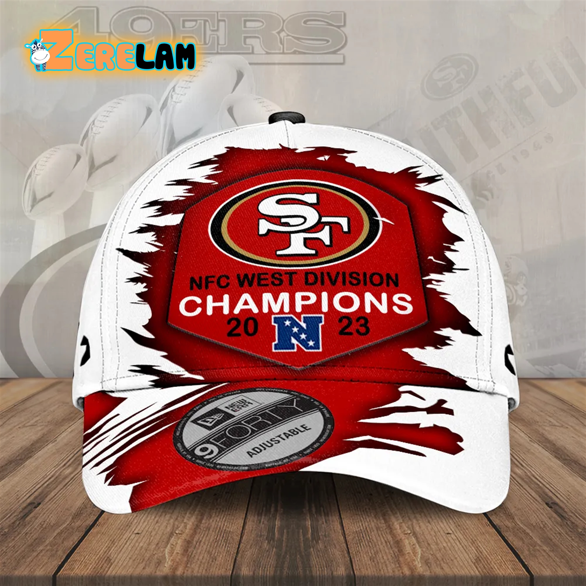 49ers NFC West Division Champions 2023 9Forty Adjustable Hat - Zerelam