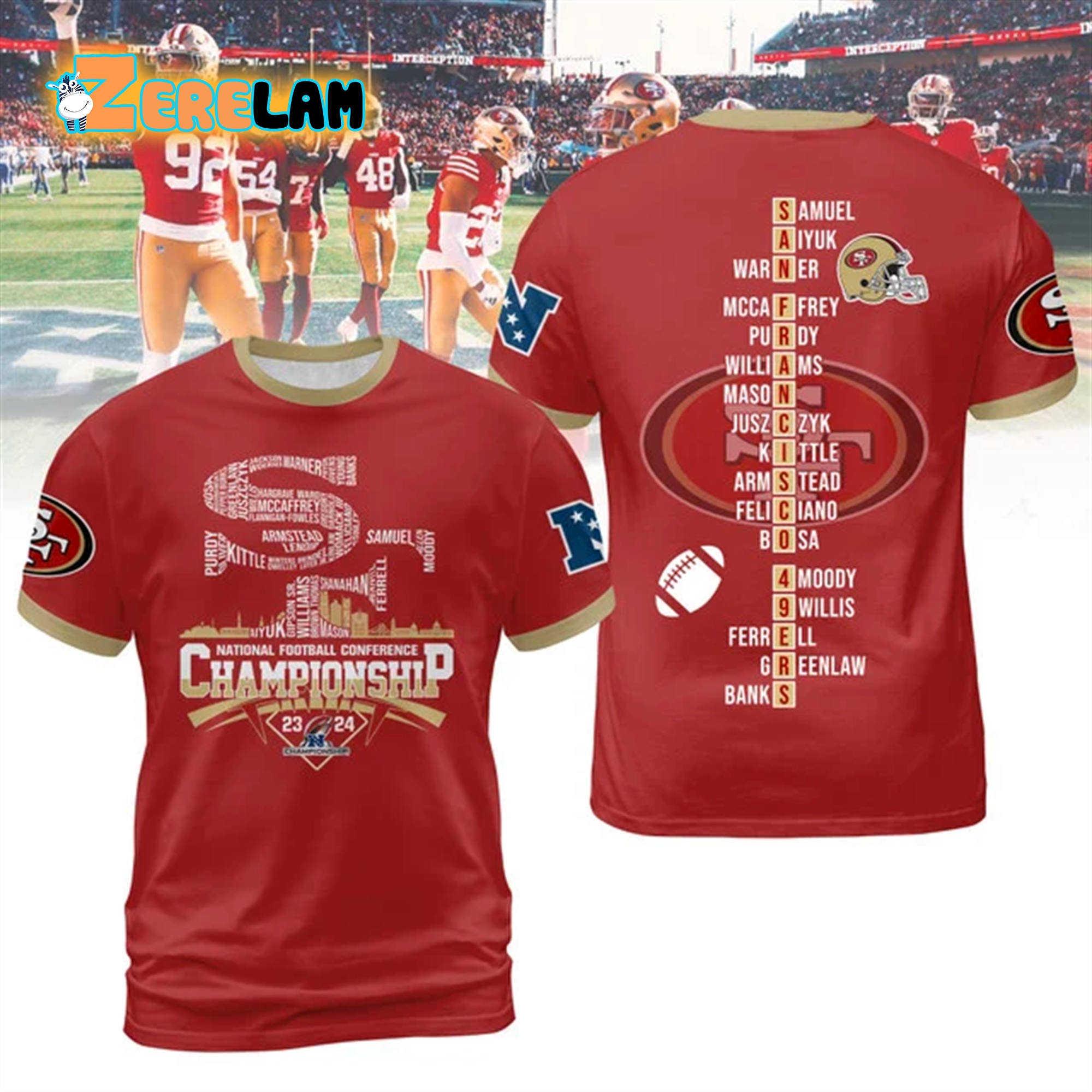 49ers National Football Conference Championship 2024 Shirt - Zerelam