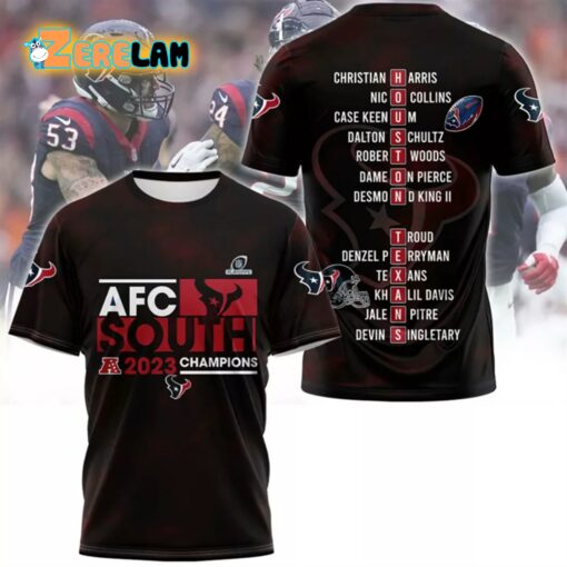 AFC South 2023 Champions Texans Shirt