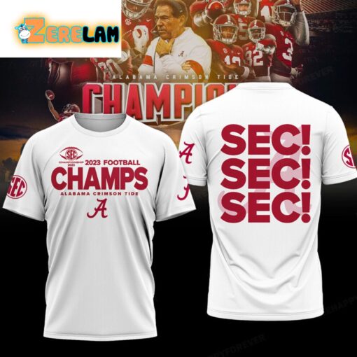 Alabama 2023 Champs Sec Football Shirt