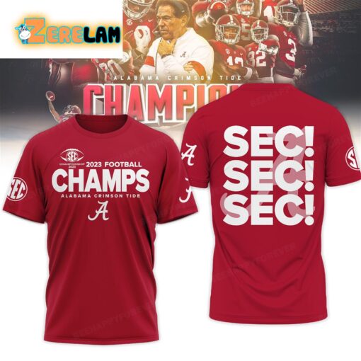 Alabama 2023 Football Champs Sec Sec Sec Hoodie