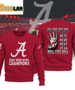 Alabama 2023 Iron Bowl Champions Back To Back Roll Tide Roll Shirt 2