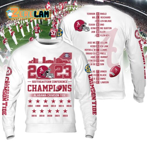 Alabama 2023 Southeastern Conference Champions Sec Football Shirt