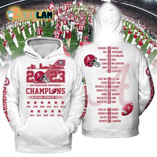 Alabama 2023 Southeastern Conference Champions Sec Football Shirt