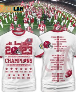 Alabama 2023 Southeastern Conference Champions Sec Football Shirt