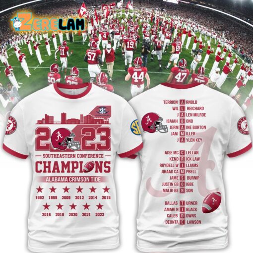 Alabama 2023 Southeastern Conference Champions Sec Football Shirt - Zerelam