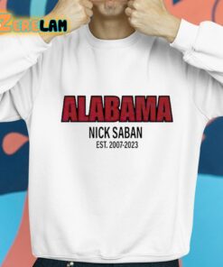 Alabama Nick Saban Coach Est 2007 2023 Shirt 8 1