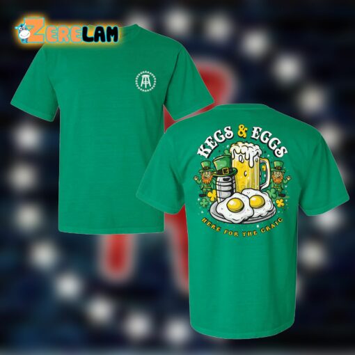 Barstool Kegs And Eggs Here For The Craic Shirt