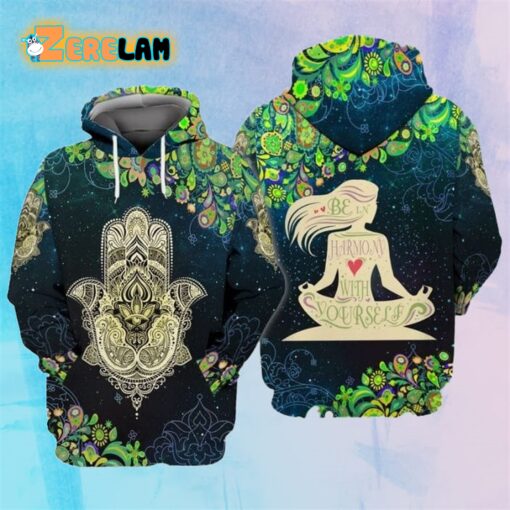 Be In Harmony With Your Self Hipster Trippy Hoodie