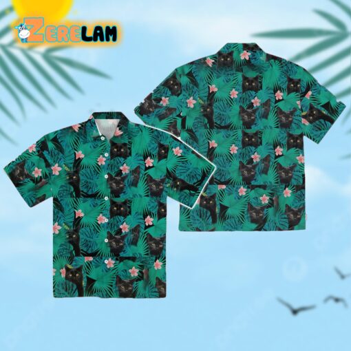 Black Cat Hawaiian Shirt For Cat Lovers