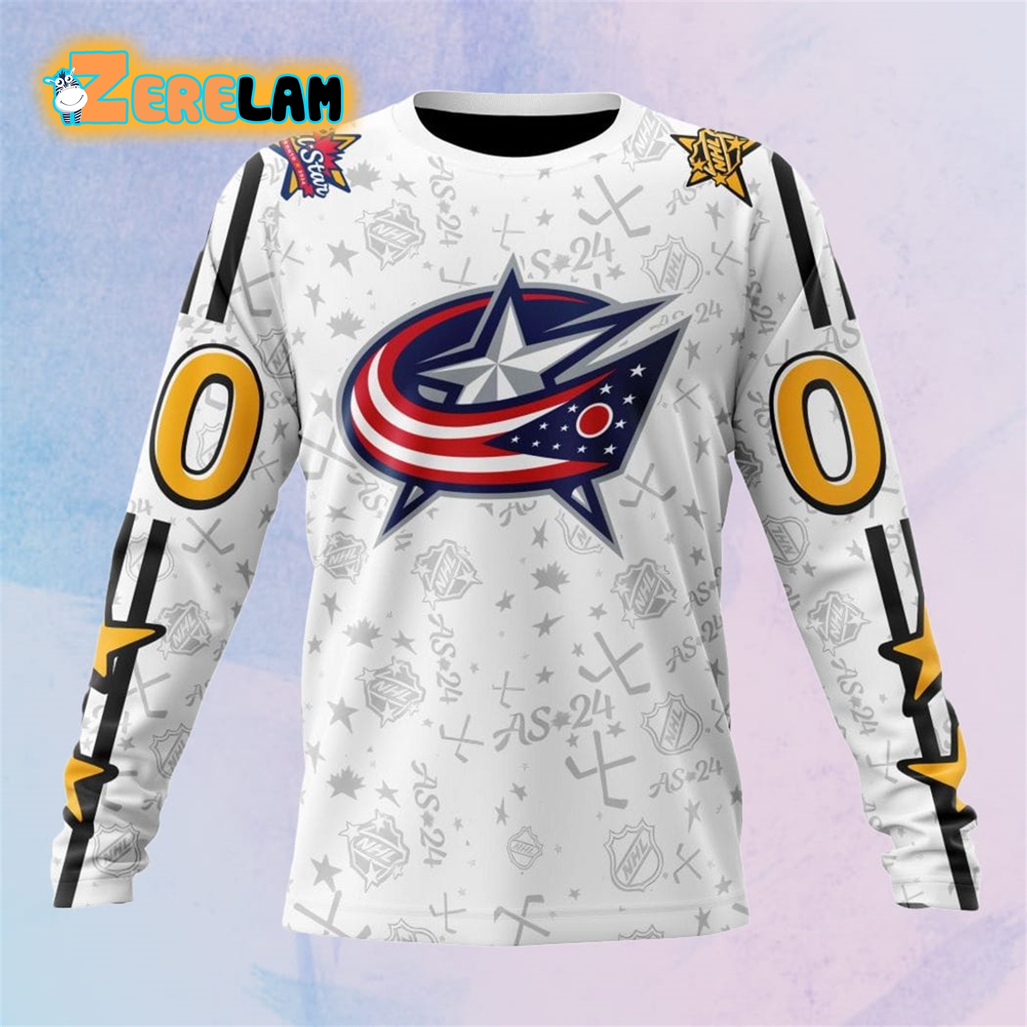 Blue Jackets Special 2024 All Star Game Hoodie Zerelam   Blue Jackets Special 2024 All Star Game Hoodie 1 