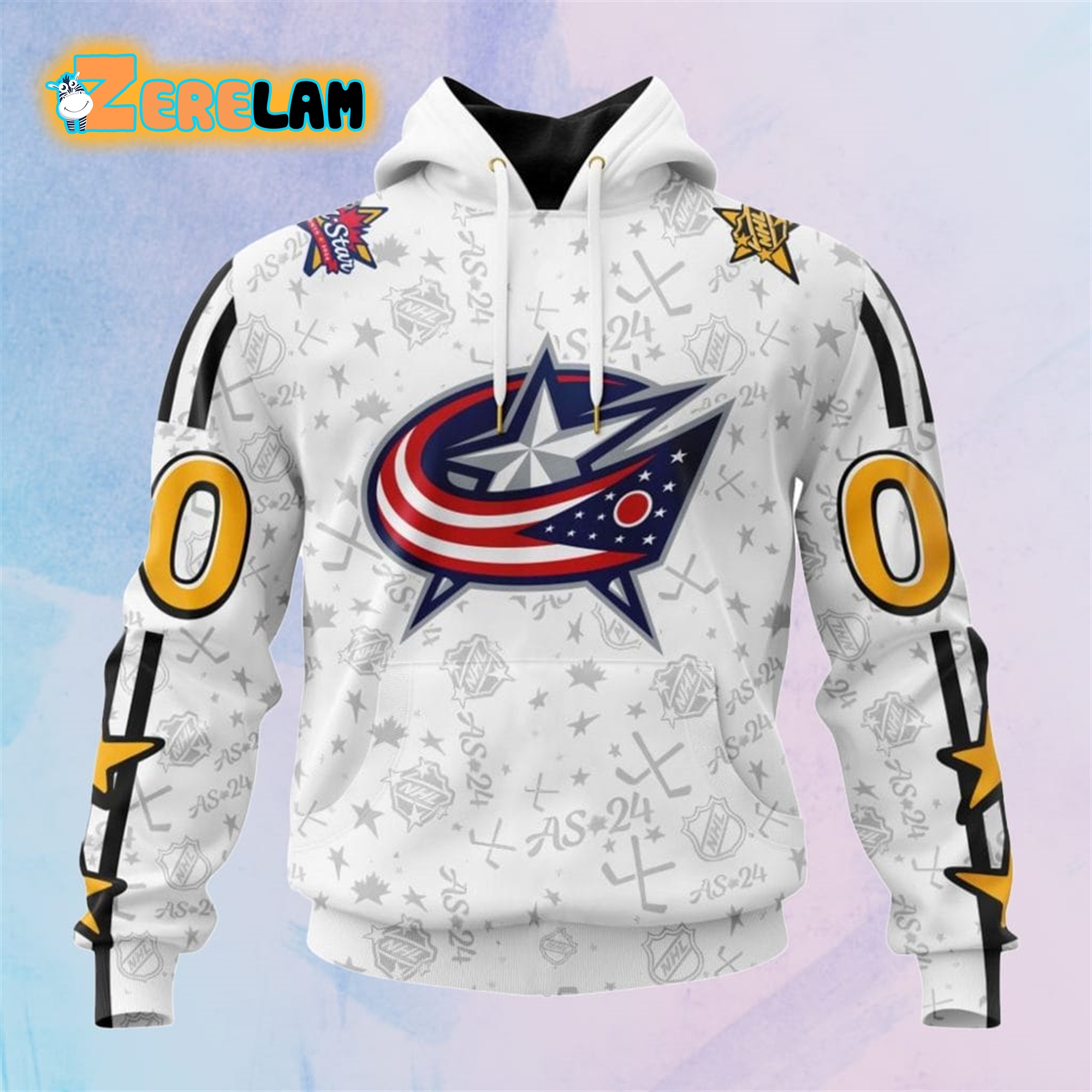 Blue Jackets Special 2024 All Star Game Hoodie Zerelam   Blue Jackets Special 2024 All Star Game Hoodie 