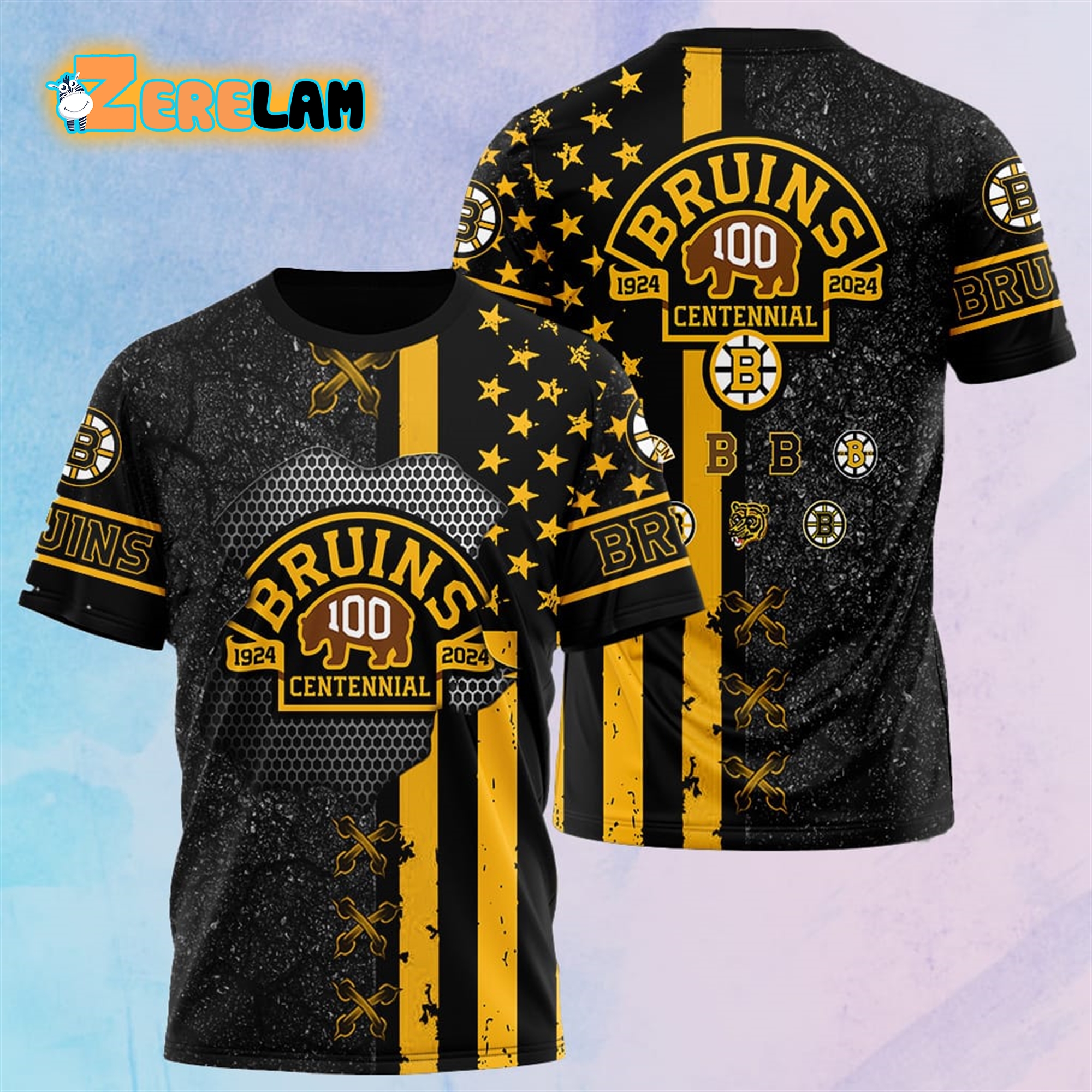 Bruins 100th Anniversary Centennial 1924 2024 Shirt Zerelam   Bruins 100th Anniversary Centennial 1924 2024 Shirt 1 