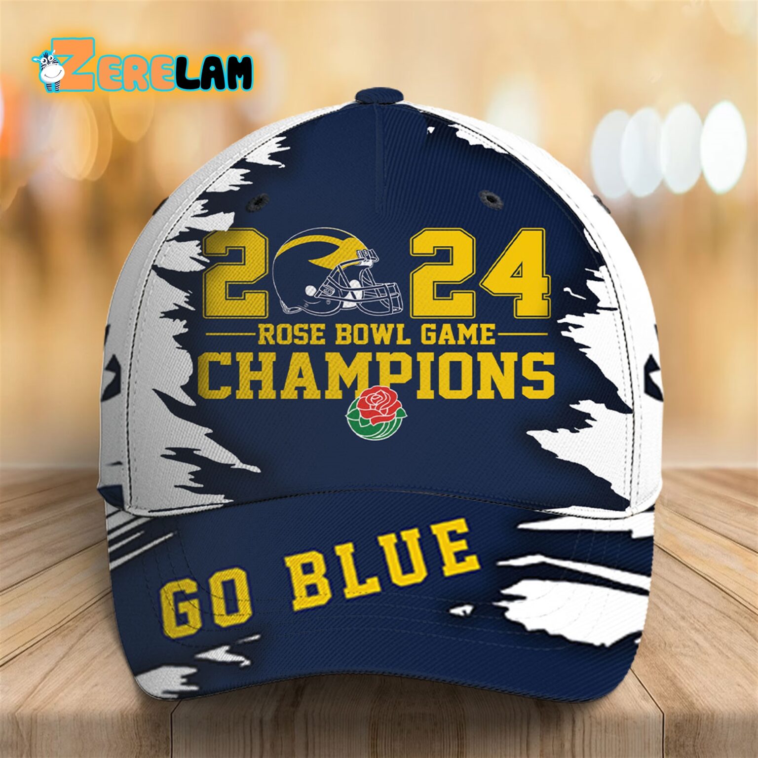 Michigan 2024 Rose Bowl Game Champions Go Blue Hat Zerelam
