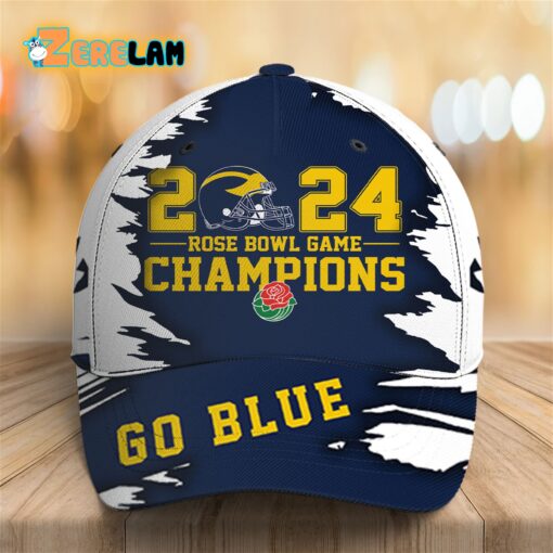 Michigan 2024 Rose Bowl Game Champions Go Blue Hat