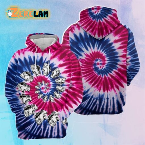 Caravan Tie Dye 3D Hoodie