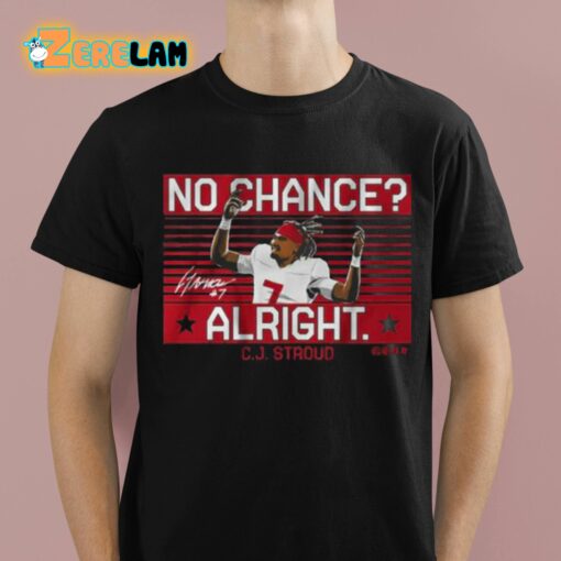 Cj Stroud No Chance Alright Shirt