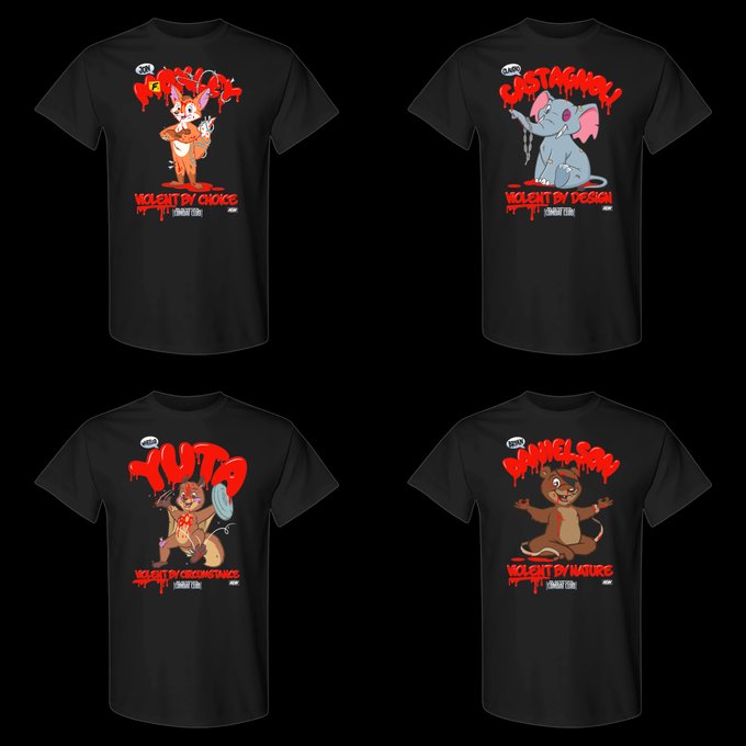 Claudio Castagnoli Bcc Violent By Design Shirt Blackpool Combat Club Has New Cartoon Themed Merch And It’s Fantastic