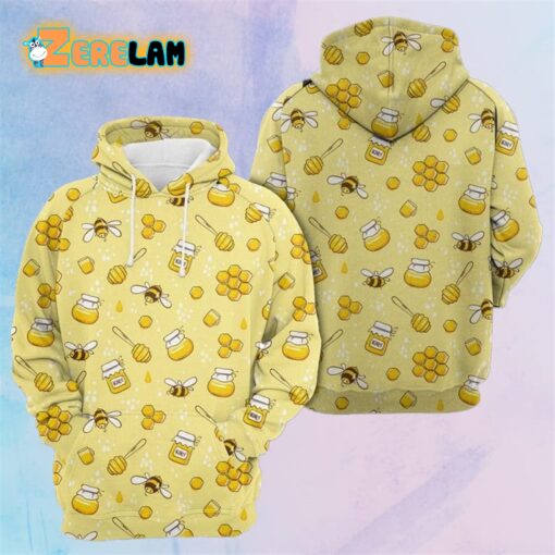 Cute Bee 3D Printed Hoodie