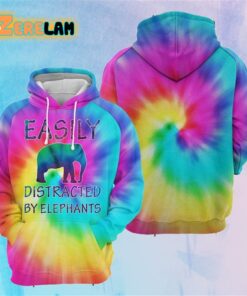 Distracted By Elephant 3D Printed Hoodie