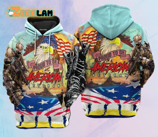 Eagle Proud To Be An American Veteran Hoodie