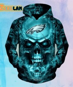 Eagles Vintage Neon Skull Hoodie