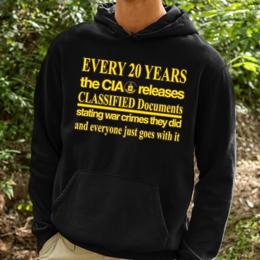 Every 20 Years The Cia Released Classified Documents Stating War Crimes They Did And Everyone Just Goes With It Shirt