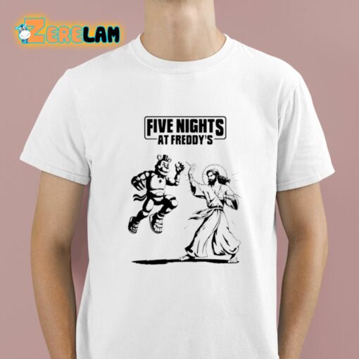 Five Nights At Freddy’s Playful Bear Vs Jesus Shirt