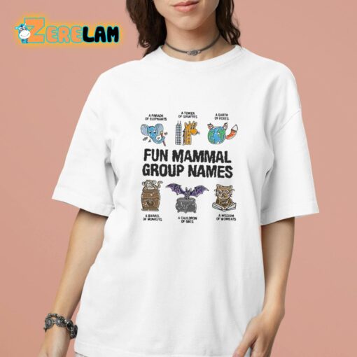 Fun Mammal Group Names Shirt