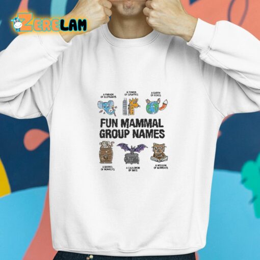 Fun Mammal Group Names Shirt