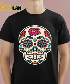Funny Skull Skeleton Flower Shirt