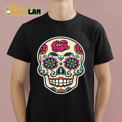 Funny Skull Skeleton Flower Shirt