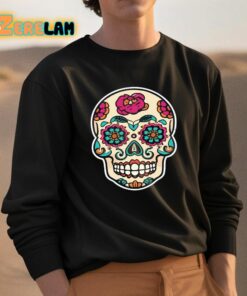 Funny Skull Skeleton Flower Shirt 3 1