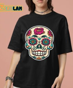 Funny Skull Skeleton Flower Shirt 7 1