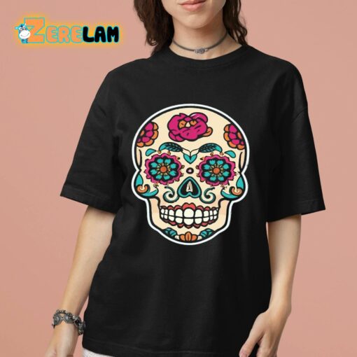 Funny Skull Skeleton Flower Shirt