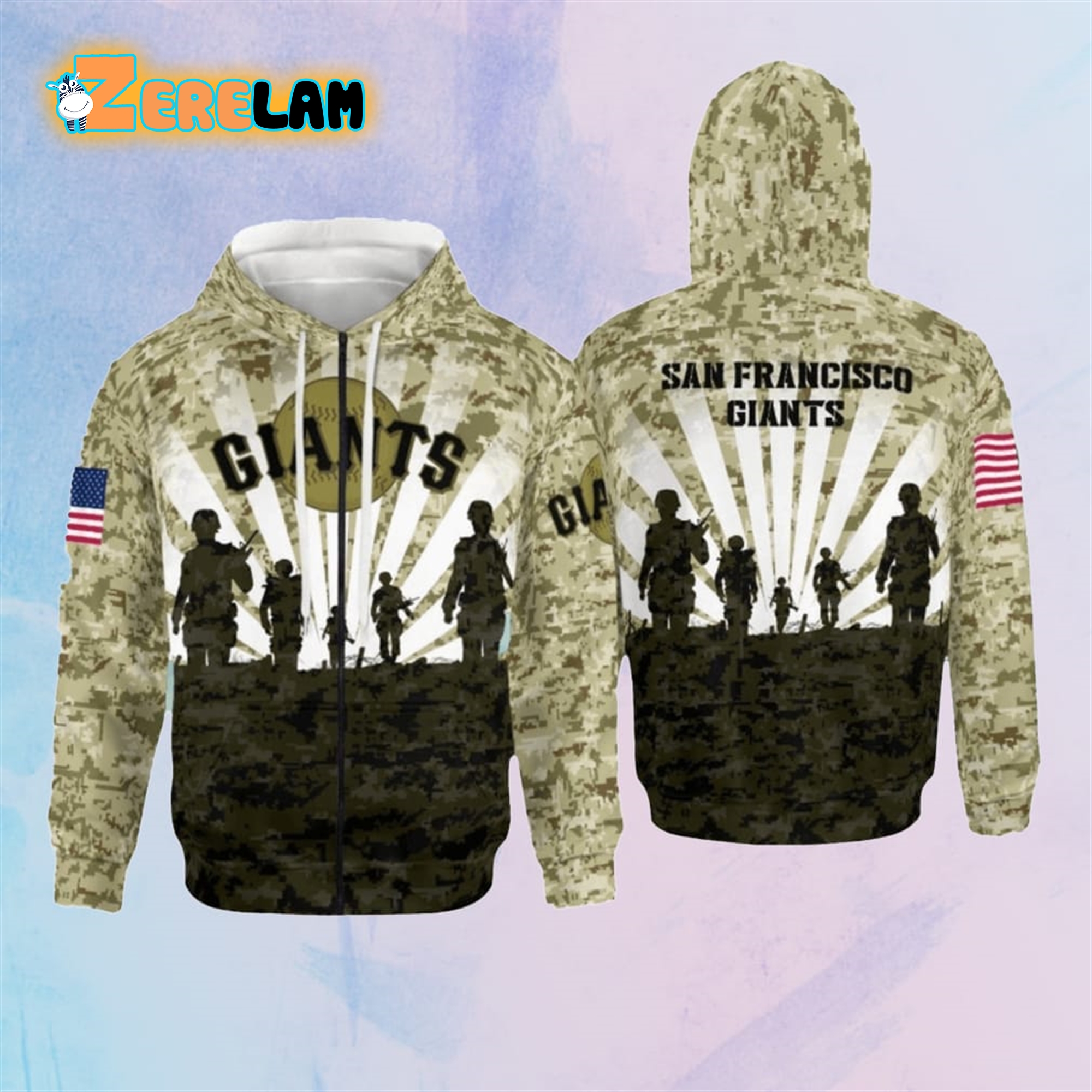 Giants 2025 military hoodie