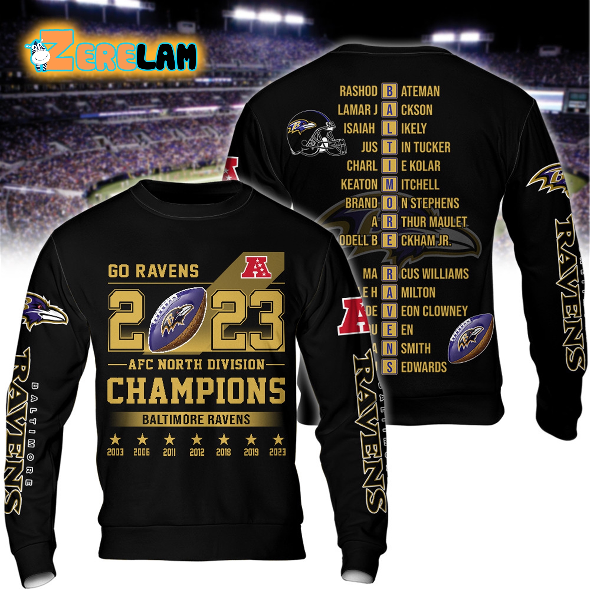 Go Ravens 2023 AFC North Division Champions Ravens Shirt - Zerelam