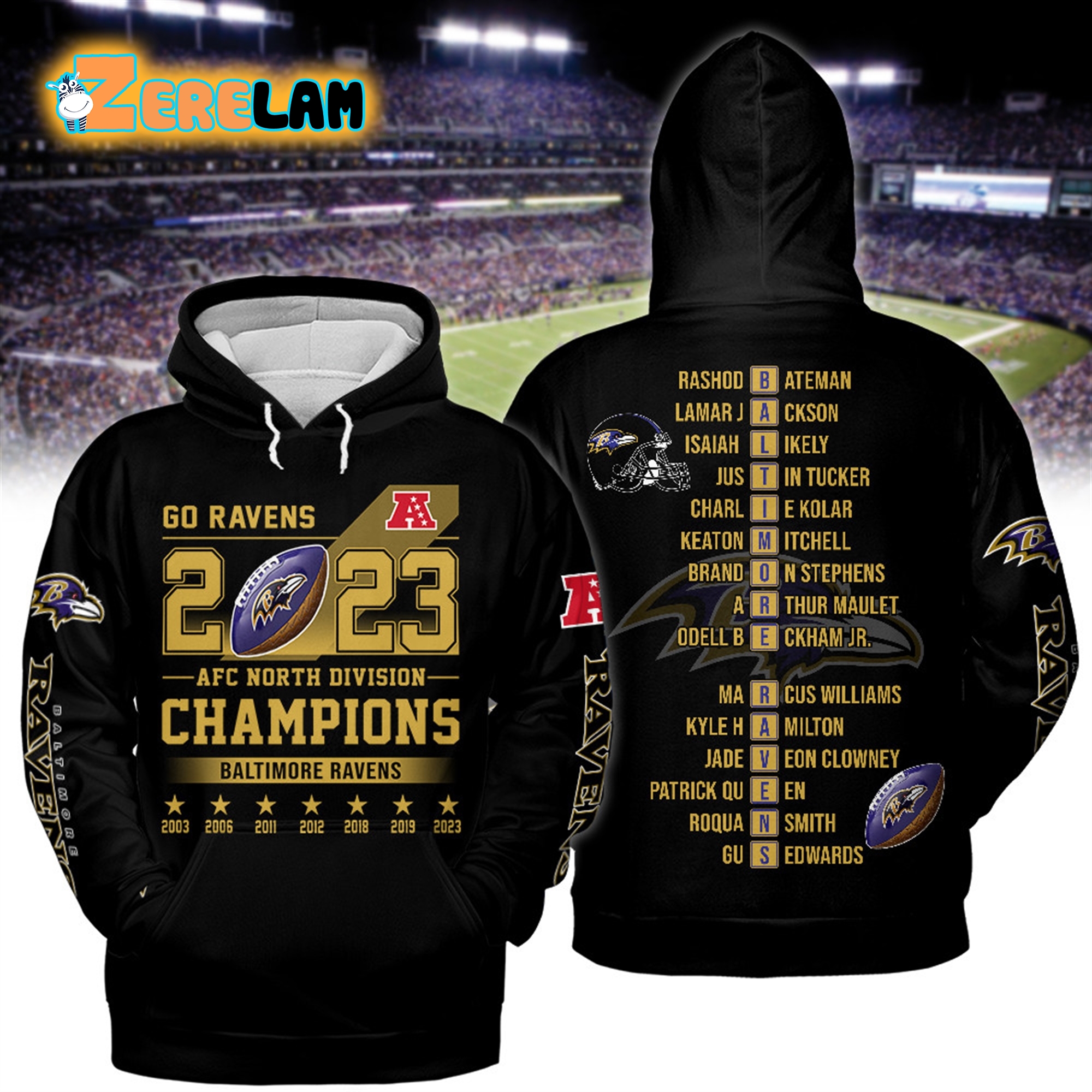 Go Ravens 2023 AFC North Division Champions Ravens Shirt - Zerelam