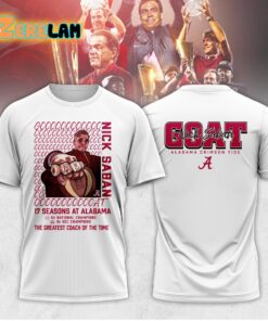 Goat Nick Sanban Coach 17 Season At Alabama Shirt 1