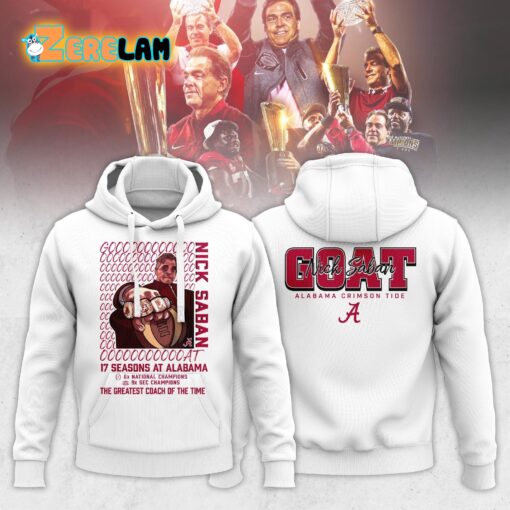 Goat Nick Saban Coach 17 Season At Alabama Shirt