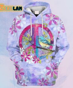 Hippie The Blue Bird By The Window Signifies Peace Hoodie