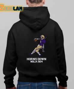 Horns Down Nola 2024 Skeleton Shirt